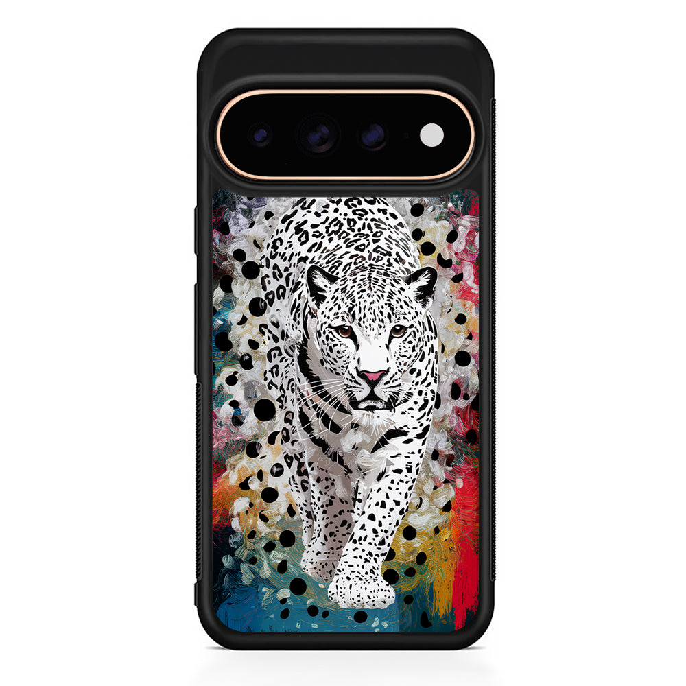 A White Leopard Painting Google Pixel 11 Pro Case - Stylish Protective Phone Case
