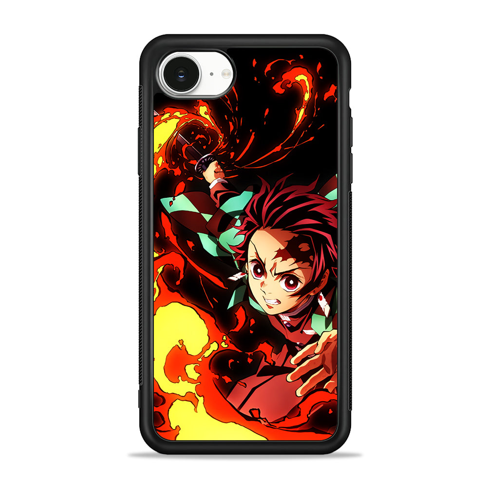Demon Slayer Tanjiro Battle Mode iPhone 16e Case | Protective Phone Cover