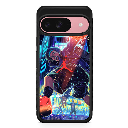 Air Jordan Cartoon City Playground Google Pixel 9 Case | Google Pixel 9 Protective Rubber Case