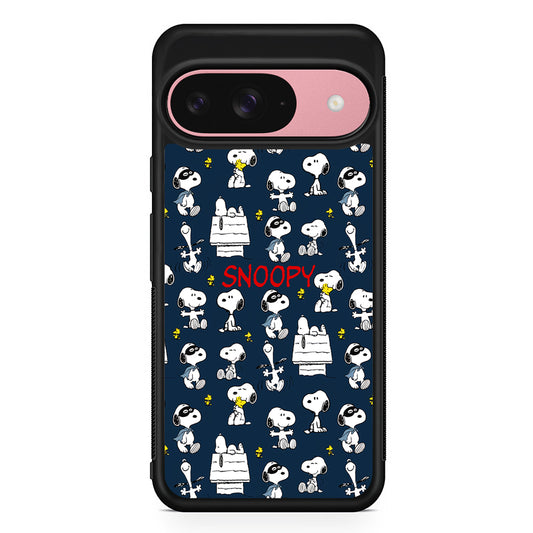 Snoopy All Activity Google Pixel 9 Case | Google Pixel 9 Protective Rubber Case