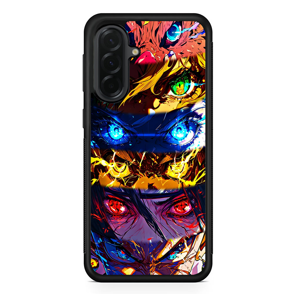 Various Kinds of Anime Eyes Samsung Galaxy A36 Case | Protective Rubber Cover