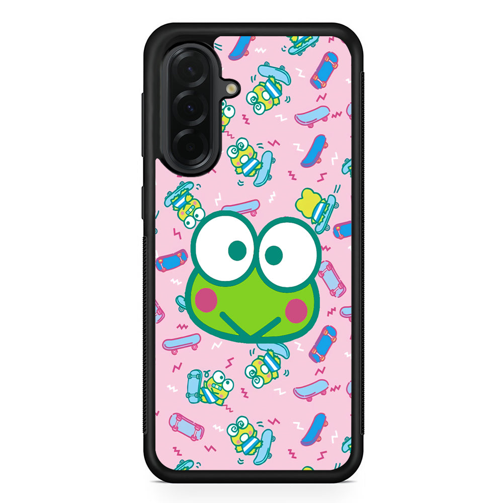 Keroppi Skate Pattern Samsung Galaxy A36 Case | Protective Rubber Cover
