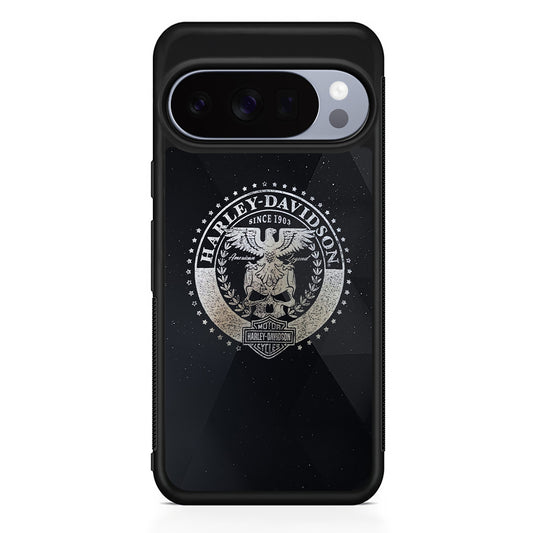 Harley Davidson Silver Emblem Google Pixel 10 Pro Case | Protective Google Pixel 10 Pro Cover