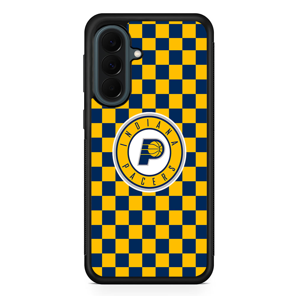 NBA Indiana Pacers Plaid Samsung Galaxy A37 Case | Samsung Galaxy A37 Rubber Phone Case