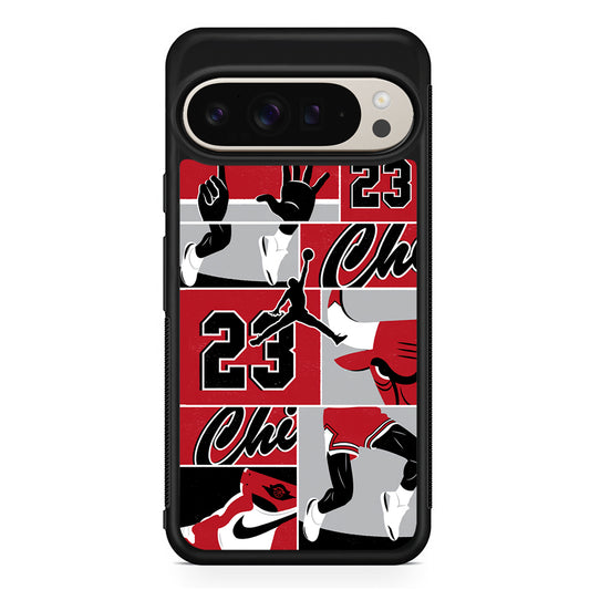 Air Jordan Team Collage Backdrop Google Pixel 9 Pro Case | Slim Protective Cover