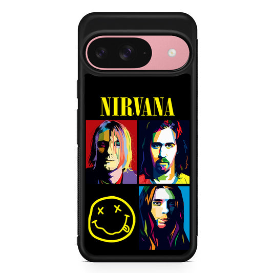 Nirvana Member Pop Art Google Pixel 9 Case | Google Pixel 9 Protective Rubber Case