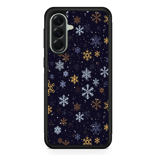 Dark Blue Yellow Winter Samsung Galaxy A56 Case | Samsung Galaxy A56 Protective Rubber Case