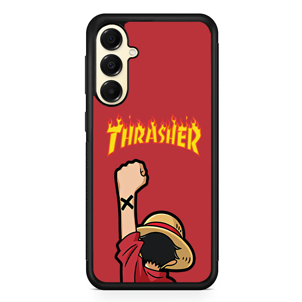 Thrasher Maroon Luffy Samsung Galaxy A16 Case | Custom Protective Samsung Galaxy A16 Case