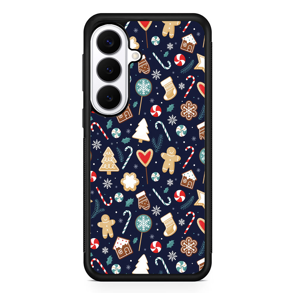 Christmas Ornaments Pattern Navy Samsung Galaxy S26 Plus Case | Slim Protective Cover for Samsung Galaxy S26 Plus