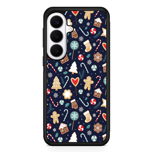 Christmas Ornaments Pattern Navy Samsung Galaxy S26 Plus Case | Slim Protective Cover for Samsung Galaxy S26 Plus