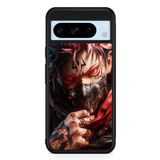 Jujutsu Kaisen Ryomen Sukuna Mask Google Pixel 8 Pro Case | Slim Rubber Case for Google Pixel 8 Pro