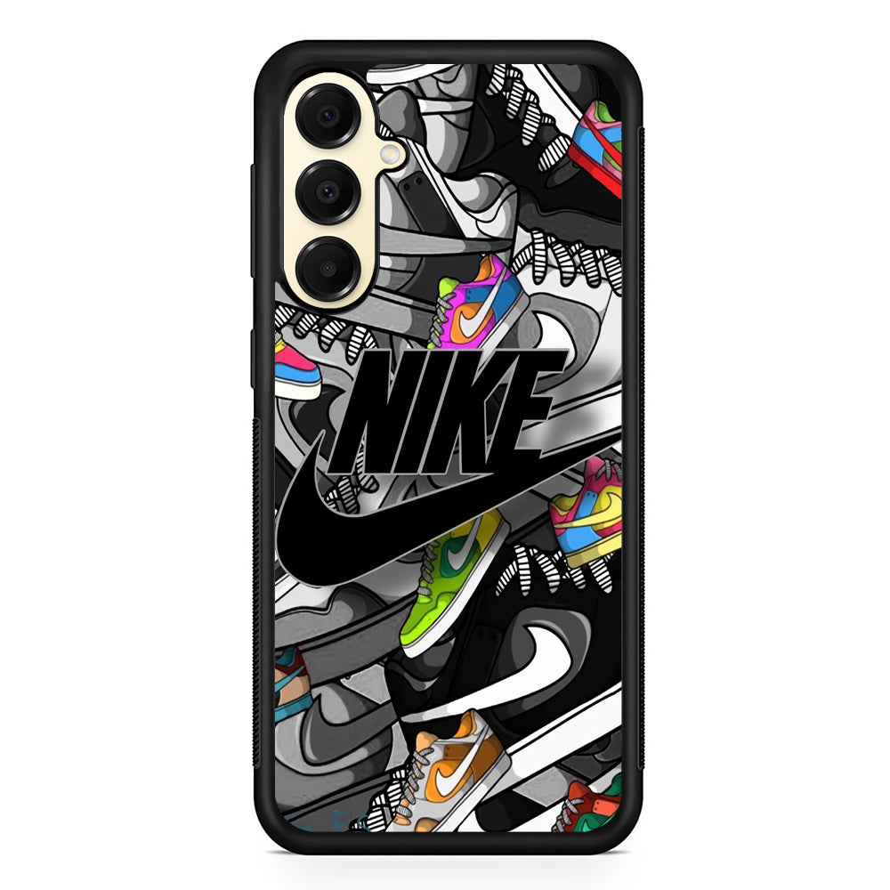 Nike Collection Shoes Black Logo Samsung Galaxy A16 Case | Custom Protective Samsung Galaxy A16 Case