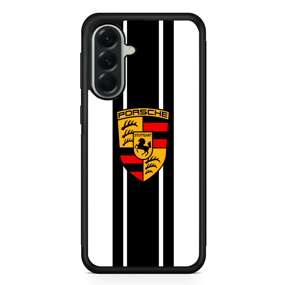 Porsche Stripe White Emblem Samsung Galaxy A56 Case | Durable Samsung Galaxy A56 Cover