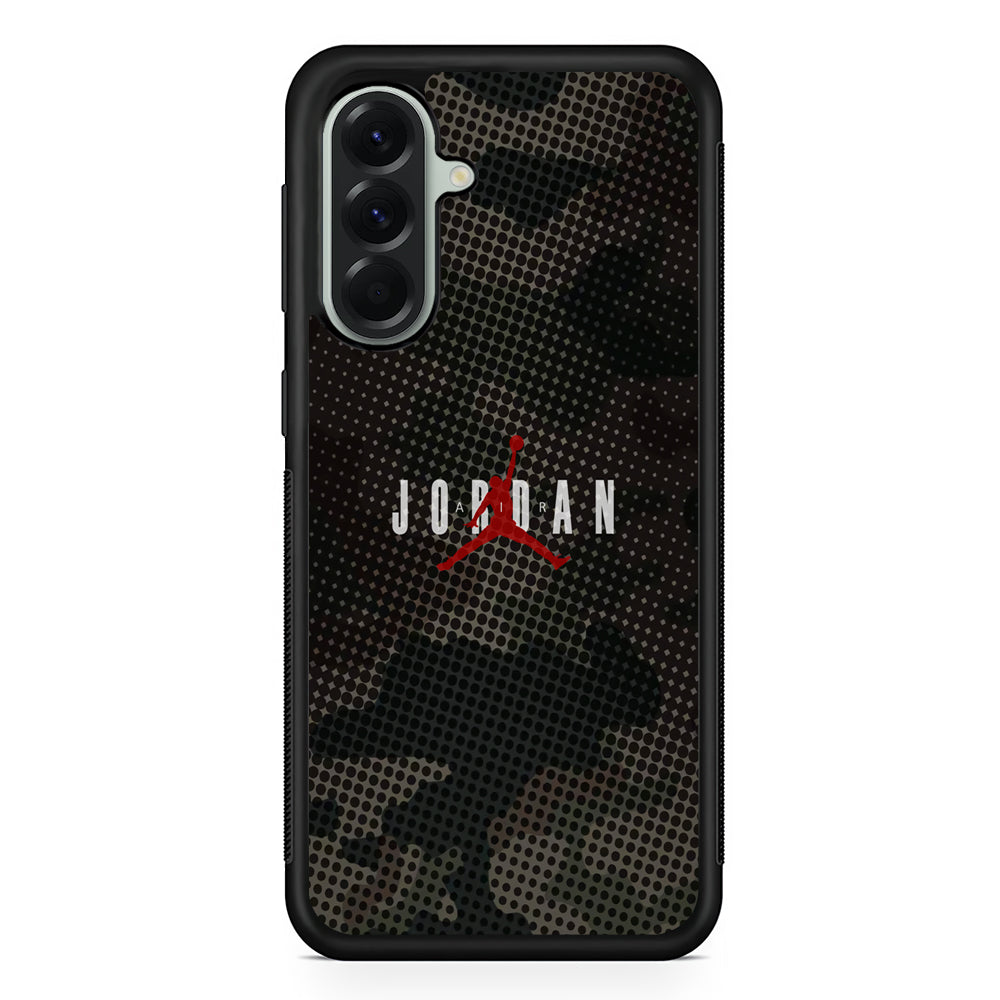 Air Jordan Gradation of Dark Camouflage Samsung Galaxy A56 Case | Samsung Galaxy A56 Rubber Protective Case