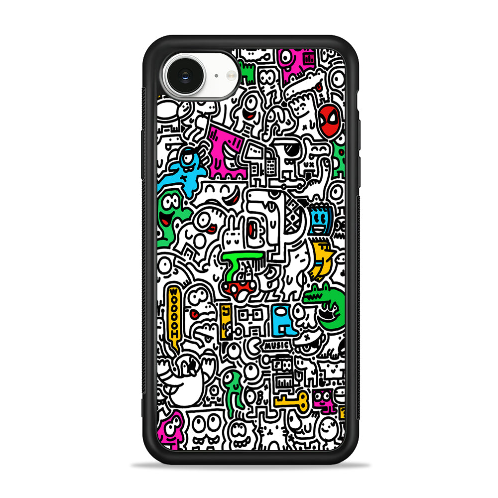 Graffiti Doodle Drawings Art iPhone 16e Case | Protective Phone Cover
