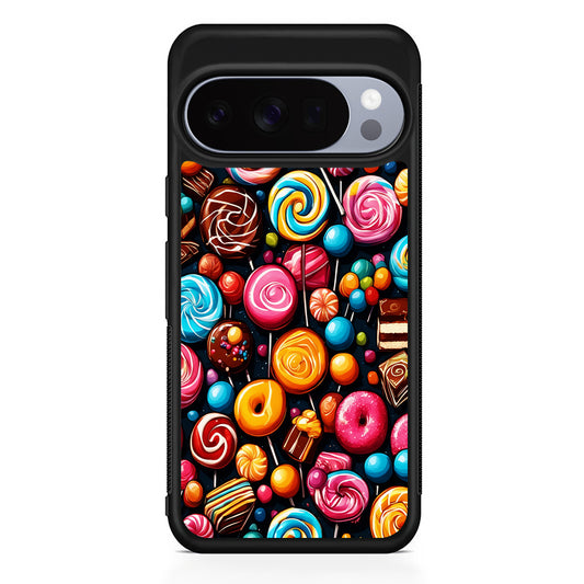 Colorful Assortment of Candies Google Pixel 10 Pro Case | Slim Google Pixel 10 Pro Rubber Case