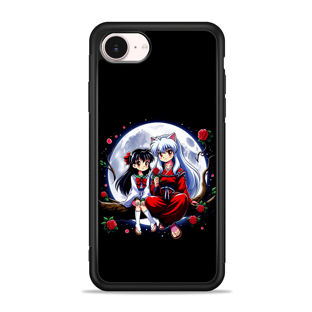 Inuyasha and Kagome Full Moon iPhone 17e Case - Silicone Case