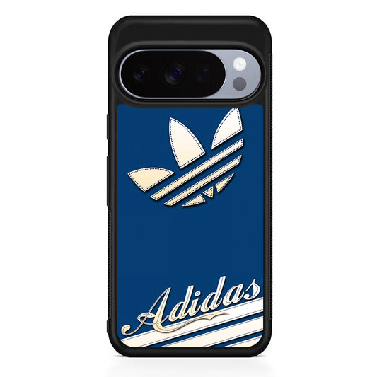 Adidas Stripe Royal Blue Google Pixel 10 Pro Case | Slim Google Pixel 10 Pro Rubber Case