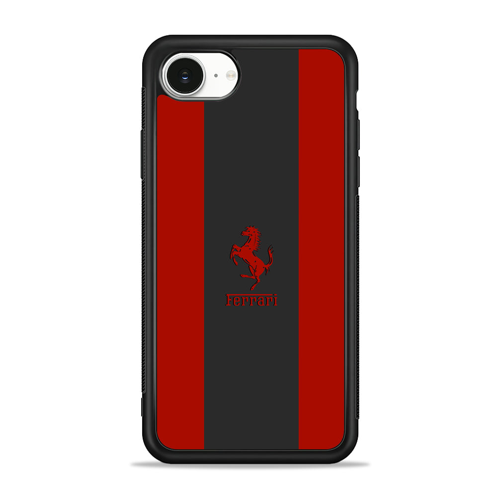 Ferrari Silhouette of Signature iPhone 16e Case - Slim Silicone Case