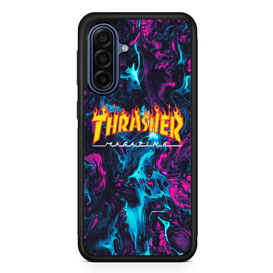 Thrasher Purple Liquid Samsung Galaxy A17 Case | Samsung Galaxy A17 Protective Rubber Case
