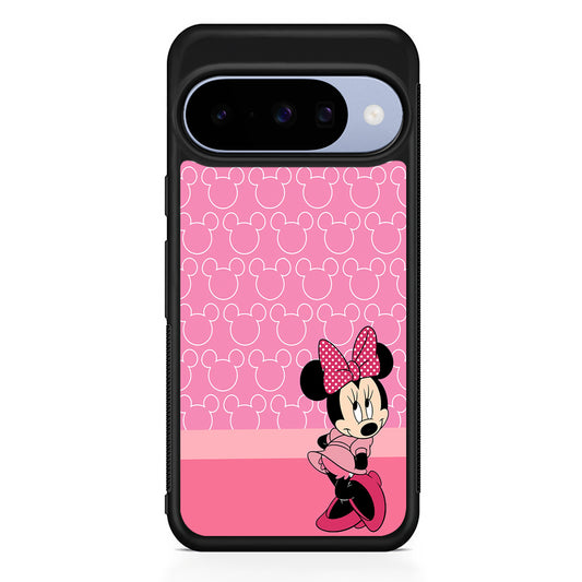 Minnie Mouse Pink Background Google Pixel 10 Case | Google Pixel 10 Rubber Protective Case