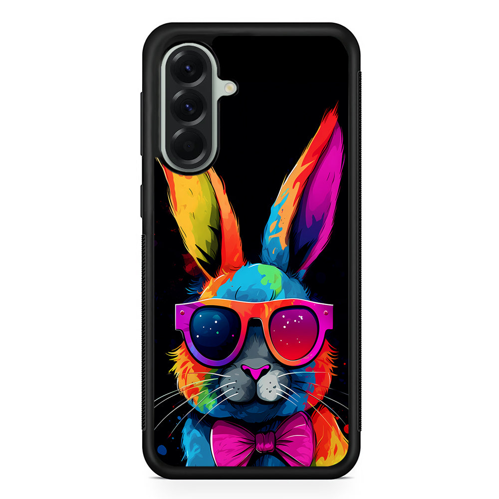 Cool Bunny With Sunglasses Samsung Galaxy A56 Case | Samsung Galaxy A56 Protective Rubber Case