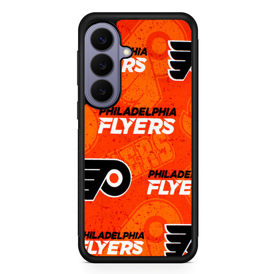 NHL Philadelphia Flyers Pattern Samsung Galaxy S26 Case | Durable Rubber Case for Samsung Galaxy S26