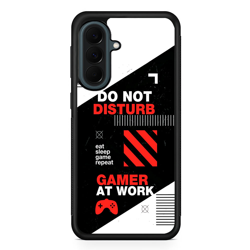 Caution and Do Not Disturb Samsung Galaxy A37 Case | Samsung Galaxy A37 Rubber Phone Case