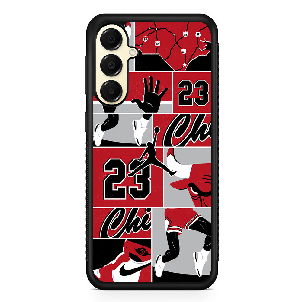 Air Jordan Team Collage Backdrop Samsung Galaxy A16 Case | Slim Rubber Case for Samsung Galaxy A16