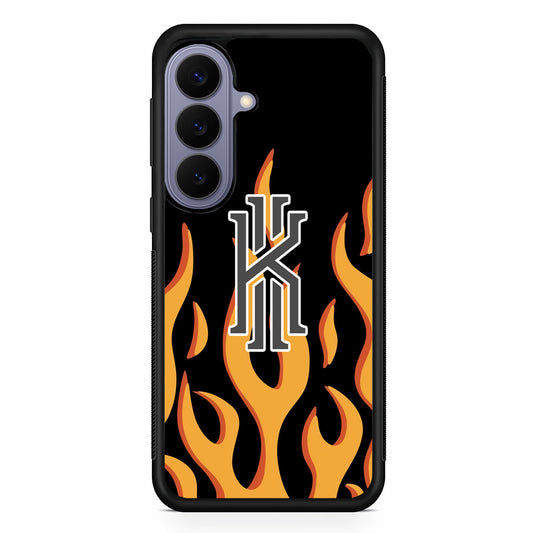 Kyrie Irving Burning Logo Samsung Galaxy S26 Case | Slim Protective Rubber Case for Samsung S26
