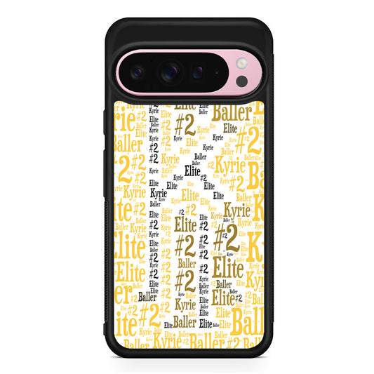Kyrie Irving Words Doodle Yellow Google Pixel 9 Pro XL Case | Protective Cover