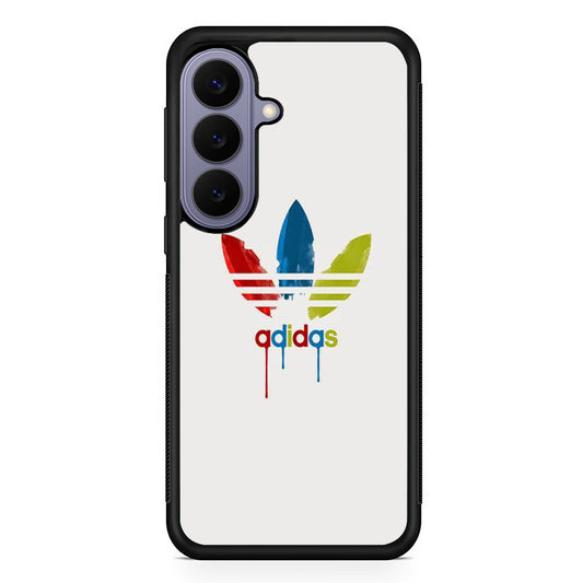 Adidas White Prime Painting Colour Samsung Galaxy S26 Case | Slim Protective Rubber Case for Samsung S26