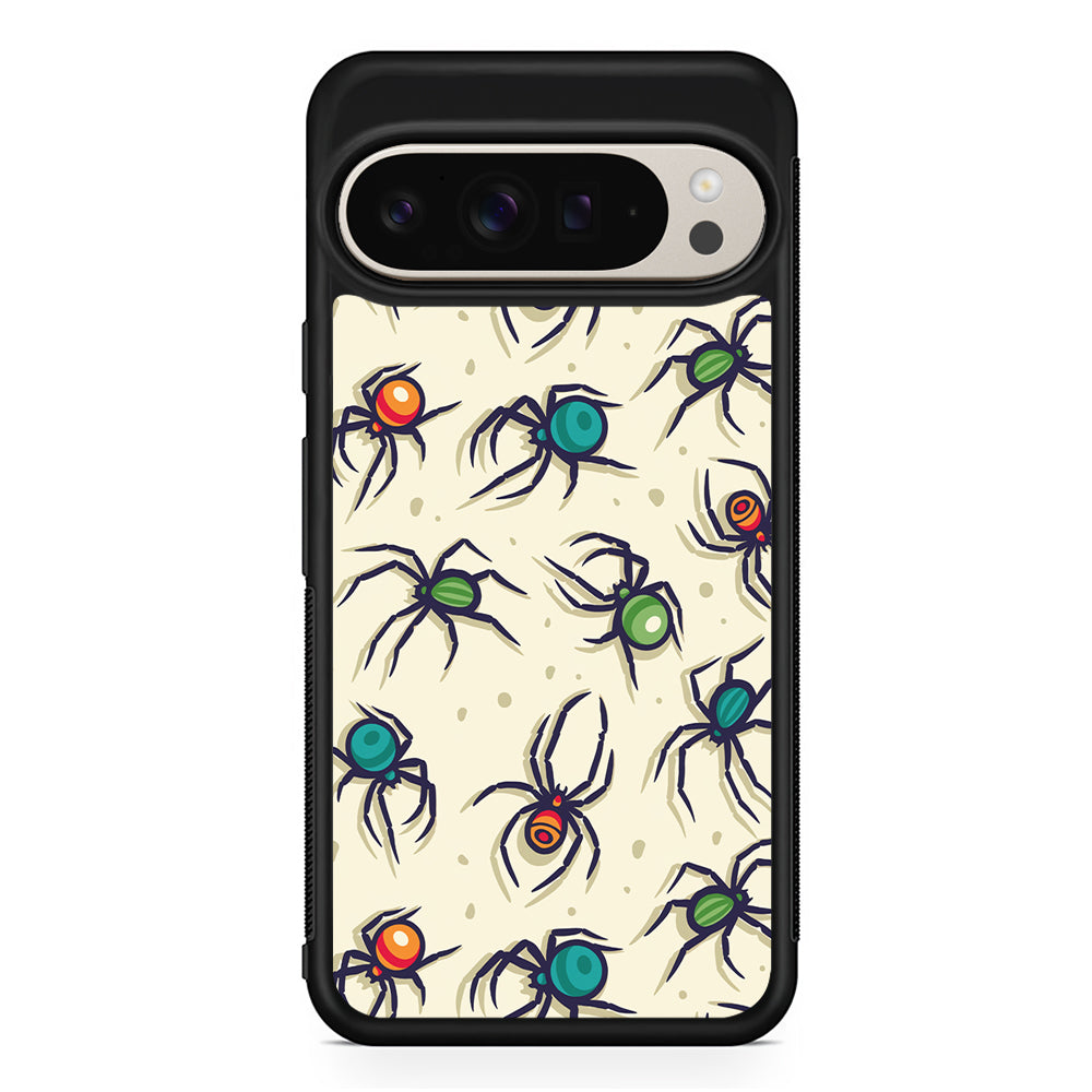 Colorful Spider Collection Google Pixel 9 Pro Case | Slim Protective Cover