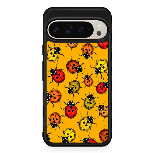 Colorful Ladybugs Pattern Google Pixel 9 Pro Case | Slim Protective Cover