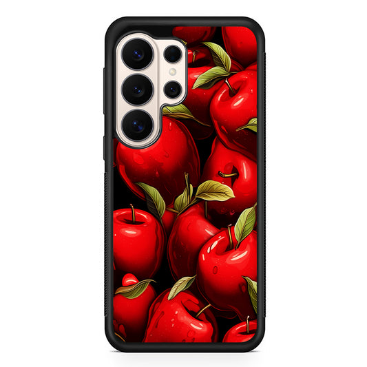 A Red Apple with Leaves Samsung Galaxy S26 Ultra Case | Slim Protective Case for Samsung Galaxy S26 Ultra