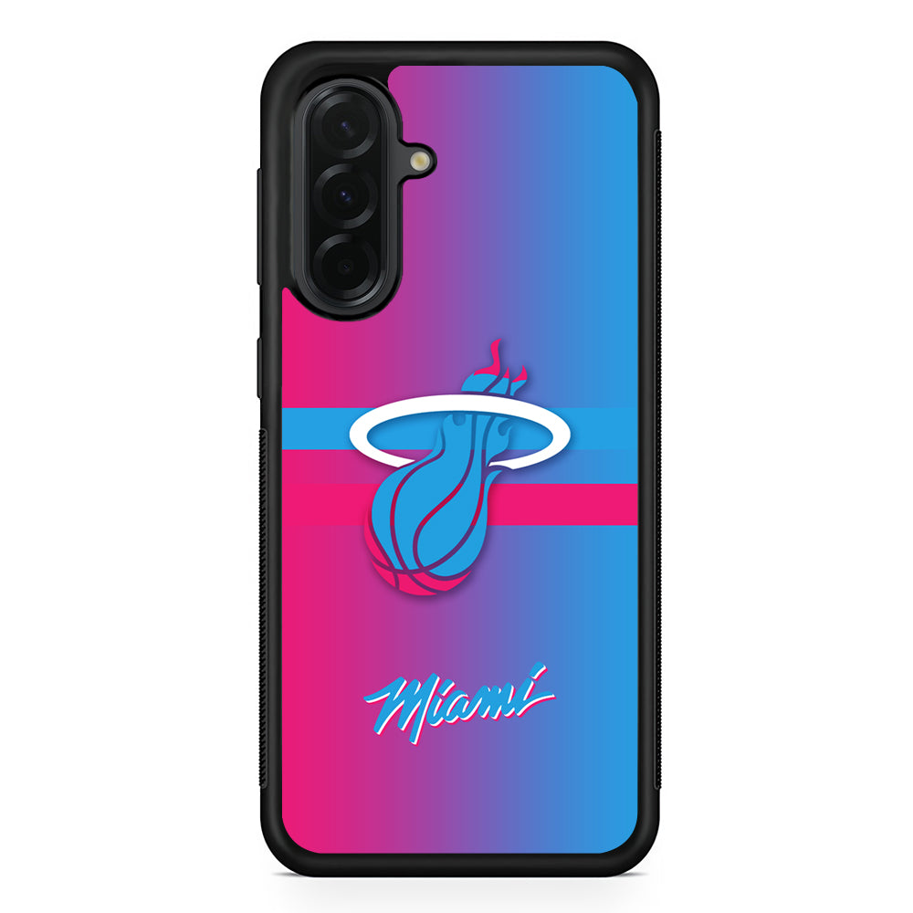 NBA Miami Heat Spectrum Samsung Galaxy A36 Case | Protective Rubber Cover