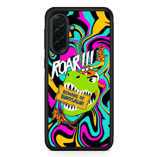 Beware from Dinosaur Roar Samsung Galaxy A36 Case | Protective Rubber Cover