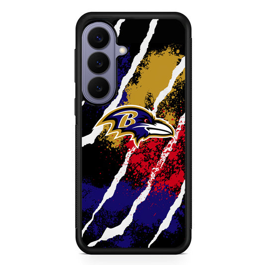 NFL Baltimore Ravens Color Spots Samsung Galaxy S26 Case | Durable Rubber Case for Samsung Galaxy S26