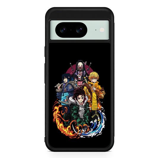 Demon Slayer Hoodie Style Google Pixel 8 Case | Durable Protective Cover for Google Pixel 8