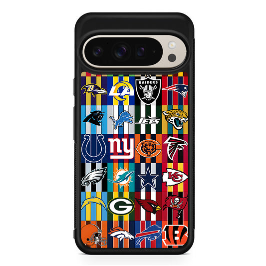 All NFL Football Logo Google Pixel 9 Pro Case | Slim Protective Cover