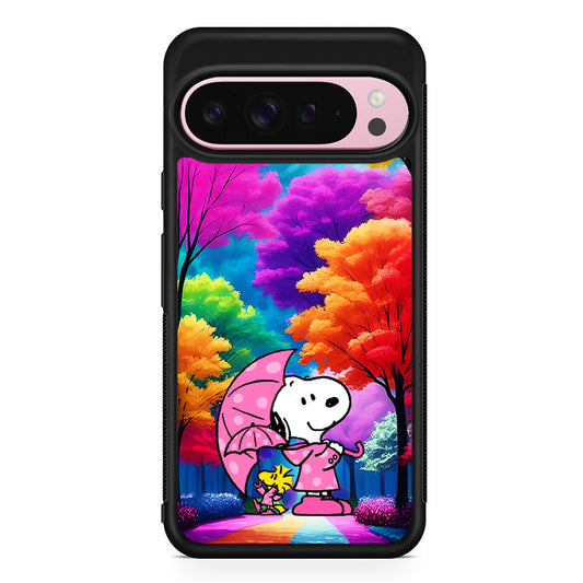 Snoopy and Woodstock in the Forest Google Pixel 9 Pro XL Case | Protective Cover