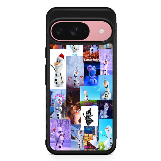 Olaf Frozen Aesthetic Google Pixel 9 Case | Google Pixel 9 Protective Rubber Case