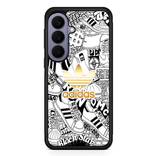 Adidas Fabulous Golden Glow Samsung Galaxy S26 Case | Slim Protective Rubber Case for Samsung S26