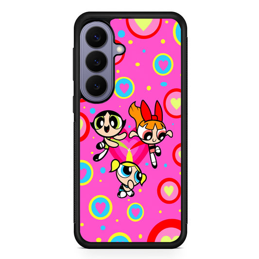 The Powerpuff Girls Love Pattern Samsung Galaxy S26 Case | Durable Rubber Case for Samsung Galaxy S26