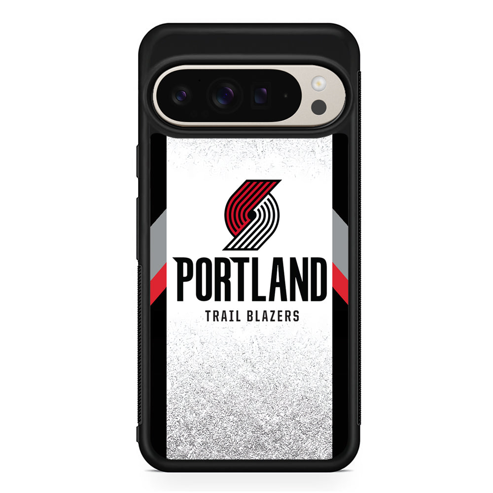NBA Portland Trail Blazers Silver Google Pixel 9 Pro Case | Slim Protective Cover