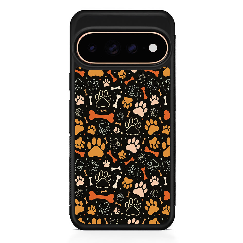 Dog Footprints and Bones Google Pixel 11 Pro Case - Stylish Protective Phone Case