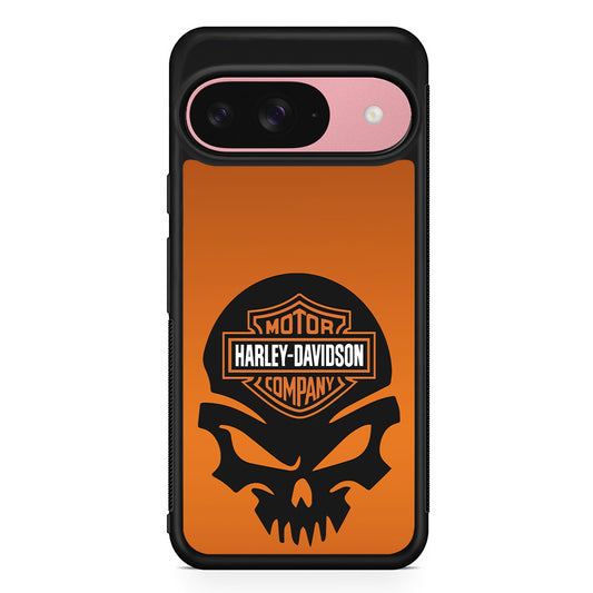 Harley Orange Skull Emblem Google Pixel 9 Case | Durable Google Pixel 9 Cover