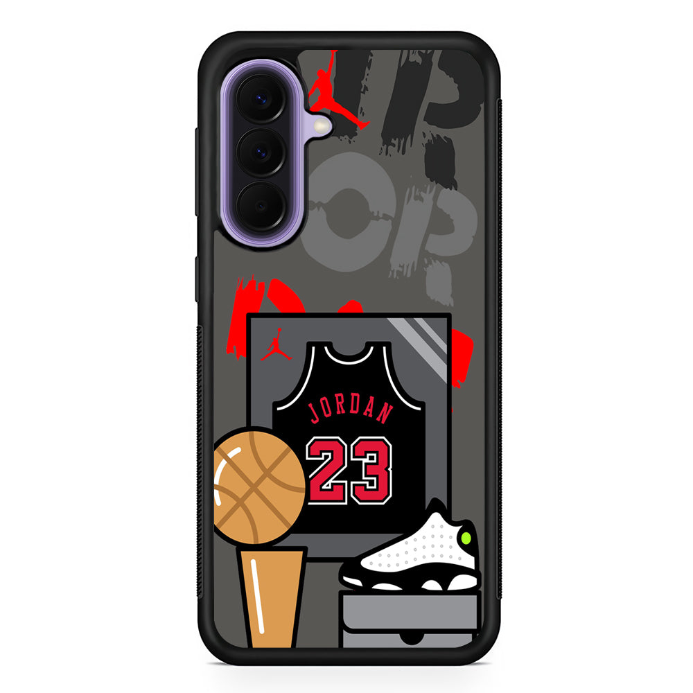 Air Jordan Trophy and Glory Samsung Galaxy A57 Case | Slim Samsung Galaxy A57 Rubber Case