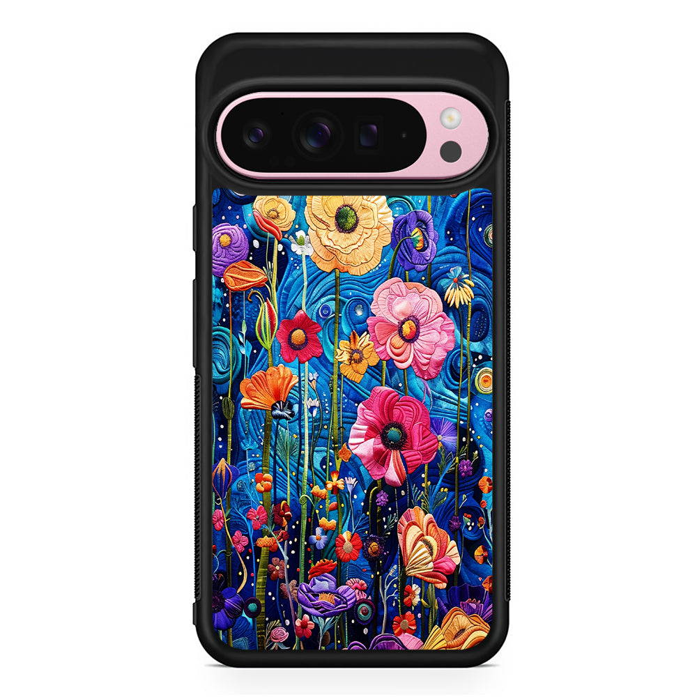 Painting of Flowers with a Blue Sky Google Pixel 9 Pro XL Case | Protective Cover