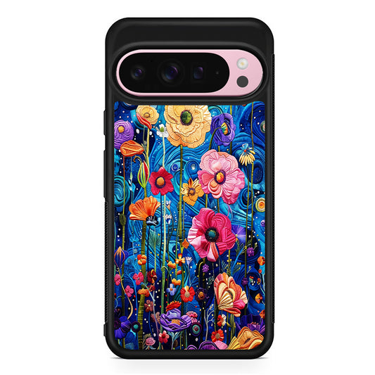 Painting of Flowers with a Blue Sky Google Pixel 9 Pro XL Case | Protective Cover
